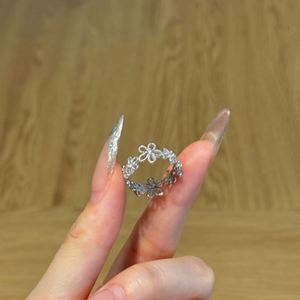 Dylam Lovely <b>Dainty</b> Fine Fashion Jewelry Rhodium Plated 925 Sterling Silver Cluster Flower 5A Zirconia Daily Wear Women <b>Rings</b> - Product Image 5