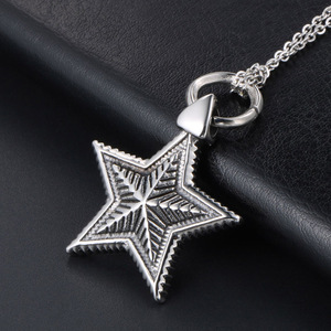 Double-sided Star Pendant <b>Titanium</b> Steel Necklace Gift Accessory SP592 - Product Image 4