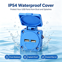 ZNPON USB Double A Socket avec couvercle étanche, 2.1A/9-36V ~ , IP54 U3