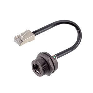 Copper Gold Plated Cat5e Cat6A PA66 Shielded Waterproof <b>RJ45</b> Coupler <b>RJ45</b> <b>Cable</b> - Product Image 4