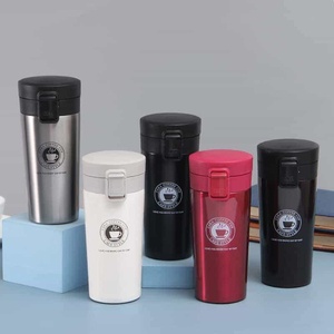 Cross-border Stainless Steel <b>Double</b> <b>Wall</b> Vacuum Insulated Coffee Tumbler Portable Carrying Strap Custom Engraved Logo Business - Product Image 1