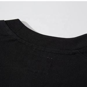 T-shirts unisexes personnalisés avec logo imprimé, 2024 plus récent t-shirt noir en gros - Product Image 4