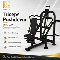 Machine de presse triceps à charge libre Zhaoyu pour usage commercial, équipement d'entraînement indépendant pour la force des bras, fabricant OEM ODM