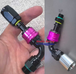 مخصص أسود أرجواني AN4 AN6 AN8 AN10 AN12 مستقيم 45 درجة 90 خرطوم تجعيد سريع التحرير للسيارة الأداء - Product Image 4