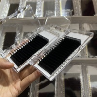 Extensions de cils en PBT coréen 5-25 mm 0,03, fournisseur d'extensions de cils, plateau de cils, fournitures, extensions de cils douces, noires mates, volume, étiquette privée
