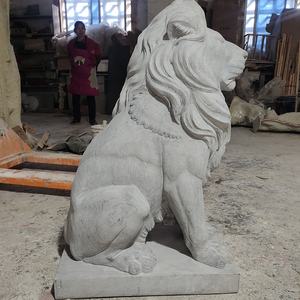 Moldes de estatua de jardín de animales 3D personalizados para la venta, molde de estatua de León de hormigón, estatuas de León grandes para exteriores, molde de fibra de vidrio para jardín - Product Image 3