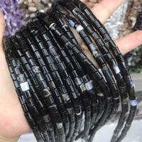 Perles d'onyx noir facettées de 2 mm, 3 mm, 4 mm, perles rondes en agate naturelle en vrac pour la fabrication de bijoux