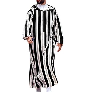 Vêtements islamiques en gros pour hommes, robe musulmane en lin, polyester et coton, thobe pour hommes, Arabie Saoudite - Product Image 5