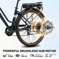 Sepeda Listrik Urban 7 28" 700C Rangka Alloy Step-Thru 36V 12.8Ah 7-Speed Stem Adjustable Rem Cakram