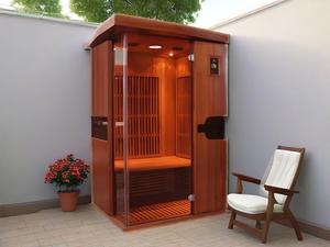 SS-100M 1 personne Design moderne Sauna infrarouge en bois de pruche Bain de glace à faible EMF avec filtre de refroidissement chauffant en fibre de carbone - Product Image 4