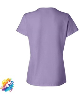 Camiseta a Rayas con Cuello Redondo Personalizada de Alta Calidad 100% Algodón para Mujer, Secado Rápido, Ecológica, Tallas Grandes, Venta al Por Mayor - Product Image 5
