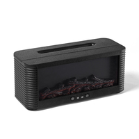 Diffiseur d'Arômes Cheminée à Flamme Humidificateur Ultrasonique avec Huiles Essentielles Télécommande pour Maison Bureau Voiture USB Portable