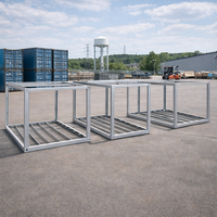 Maison conteneur modulaire démontable à panneaux sandwich, design pliable, pour installation rapide en campement ou projet de logement préfabriqué