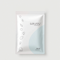 Sac en mylar scellé à 3 côtés avec logo personnalisé Pochette debout à faible quantité minimale de commande avec fermeture à glissière pour masques cosmétiques Emballage de lait et de sucre