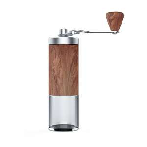 Manual Coffee Grinder Wood Grain Portable Hand Crank Home Use - Product Image 1
