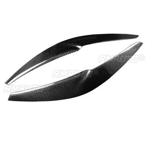 1 par de cubiertas de fibra de carbono real para faros delanteros de coche, para Toyota Corolla 2013 2014 2015 2016, accesorios para coche - Product Image 2