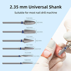 Nuovo Set di 6 Punte per Fresa per Unghie in Carburo di Tungsteno, Punte Professionali da 3/32'' per Rimozione Gel e Cuticole per Fresa Elettrica - Product Image 3