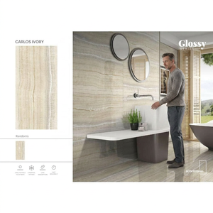 Carlos Ivory 600x1200mm brillante Nano pulido baldosas de porcelana 60x120cm mosaico 24x48in azulejo vitrificado de interior moderno - Product Image 1