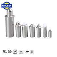 Piston à ressort en acier inoxydable 304, tête sphérique cylindrique, taille personnalisée, poli, traité thermiquement, Chine