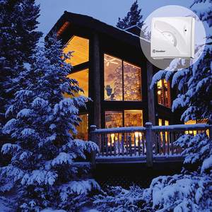 Thermostat d'ambiance mécanique Finder 230 V 15 A IP21 Blanc avec 1 interrupteur pour domotique - Product Image 2