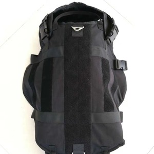 Gilet tactique pour chien en fibre d'aramide Kevlar, plusieurs couches de protection anti-perforation pour chiens de travail, sangle d'épaule noire - Product Image 4
