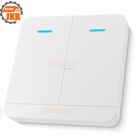 Télécommande universelle sans fil 433mhz EV1527 Code d'apprentissage Interrupteur mural sans trou à 2 canaux avec fonction automatique en métal