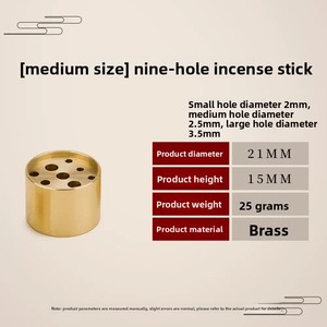 Moderno quemador de <span class=keywords><strong>incienso</strong></span> de latón de 9 orificios, adecuado para aromaterapia en <span class=keywords><strong>el</strong></span> hogar, terapia aromática, spa y uso en la oficina. - Product Image 5