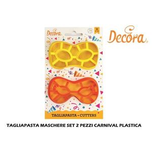Set di 2 Stampini per Biscotti in Plastica a Forma di Maschera per Dolci di Carnevale e Decorazioni per Pasticceria - Product Image 4