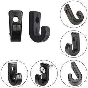 Accessoires de pont de bateau kayak : crochets en J et crochets de gouvernail en plastique noir, crochets de tente en nylon, quincaillerie marine - Product Image 4