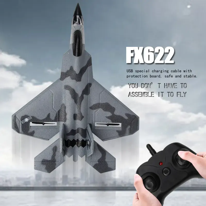 ToyHome High Quality Fx622 Epp Foam Rc Plane Airplane Other Toys Remote Control Plane Su35 Rc Plane With Led Light