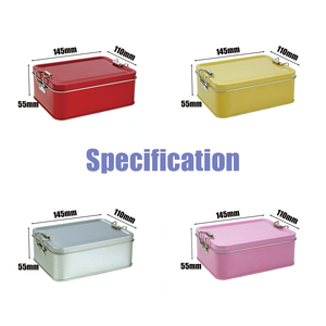 Kaleng Logam Tiramisu Ramah Lingkungan Daur Ulang Grosir 145x110x55mm dengan Kunci, Kotak Kemasan Makanan untuk Kue, Permen & Makanan Penutup - Product Image 3