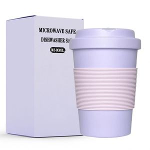 Gobelet isotherme écologique personnalisé de 12 oz, tasse de voyage isolée pour cadeaux promotionnels, gobelets 100% biodégradables - Product Image 4