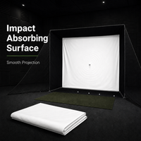 Écran de projection pour simulateur de golf personnalisé, écran d'impact, filet de pratique de golf intérieur, écran de frappe pour usage domestique et commercial