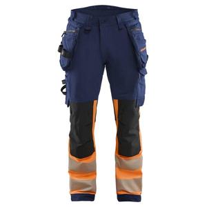 BLAKLADER - 112516488953C64 Pantalon haute visibilité extensible dans les 4 sens Bleu marine/Orange-EAN 7330509913093 HI-VIS WORKWEAR - Product Image 1