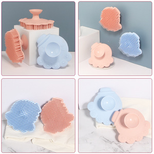 Silicone Dishwashing <b>Brush</b> Pad Animal Shape Kitchen <b>Cleaning</b> Tool Multi Functional Scouring Pad For Dishware - Product Image 2