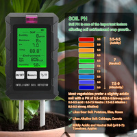 Détecteur de sol de précision 6-en-1 2026 : Moniteur de température, d'humidité, de pH et de luminosité du soleil, capteur de fertilité pour serre, pH-mètre pour sol