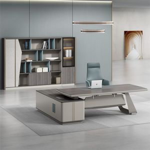 <span class=keywords><strong>Escritorio</strong></span> Ejecutivo de Lujo con Gabinete <span class=keywords><strong>Integrado</strong></span>, Sistema de Almacenamiento Modular, Estantes Abiertos, <span class=keywords><strong>Escritorio</strong></span> de Trabajo Premium para Administración Gubernamental - Product Image 2