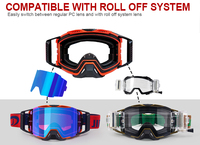 Masques MX compatibles Roll Off avec lentille PC détachable, vue large, cadre TPU pour fournisseurs OEM de motos tout-terrain en gros
