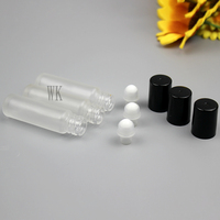 6ml 8ml 10ml Bouteille en verre de parfum d'huile essentielle personnalisée sur rouleau en acier Bouteille de parfum à bille roulante