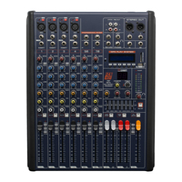 Console de mixage audio professionnelle Xtuga MKX8 8 canaux avec 99 effets DSP pour les scènes, la vidéo et l'éclairage