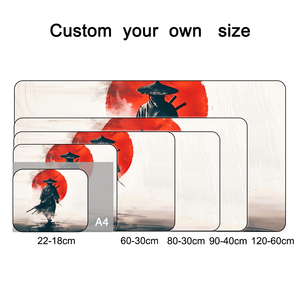 Tapis de souris de jeu Samurai personnalisé, design cool, taille XL, grand tapis de souris de jeu, tapis de bureau pour ordinateur portable, clavier, bureau, maison - Product Image 2