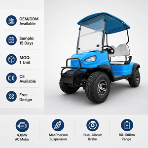 Carrito de <span class=keywords><strong>Golf</strong></span> Todoterreno Elevado con Doble Freno Hidráulico, 2 Pasajeros, Batería de Litio de 72V, Vehículo Eléctrico para Turismo - Product Image 3