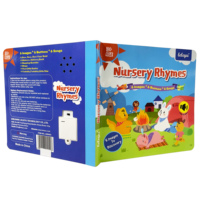 LELEYU-Libro de canciones para niños, libro de botón Pushi parlante, personalizado, programable, regalos de aprendizaje