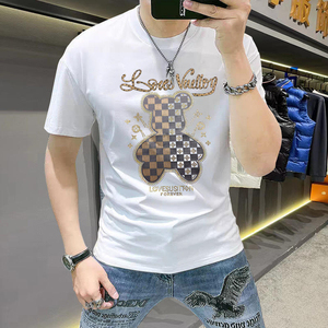 T-shirt en coton à manches courtes, shorts d'été, vêtements pour hommes, t-shirt pour hommes - Product Image 1