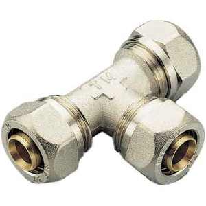 TIEMME raccord en T à compression de zinc en acier inoxydable à couplage rapide élevé 32X32X32 pour connecteurs lisses d'huile chimique - Product Image 1