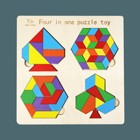 Niños geometría forma cognición a juego DIY 3D rompecabezas juegos de mesa bebé juguetes educativos de aprendizaje para niños niñas