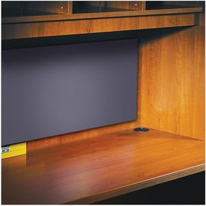 Alera 66-Inch <b>Open</b> <b>Storage</b> Hutch Charcoal Tackboard Corkboard for Effective Organization - Product Image 3