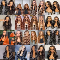 Cheveux humains brésiliens naturels bruts bonne respirabilité 30 40 pouces cheveux ondulés transparents HD perruques frontales en dentelle pour femmes noires