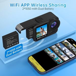 Cámara de Acción Xoieod 4K60, Pantalla Dual de 2 Pulgadas, Resistente al Agua 30M, Cámara Deportiva con Estabilización de 6 Ejes, Lente de 64mm, Apertura F3.7 - Product Image 6