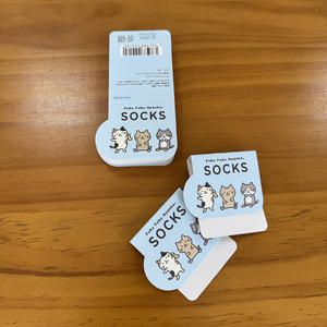 Dễ thương tùy chỉnh thân thiện với môi có thể tái chế sock tiêu đề ban nhạc sản xuất Matt Cán dập nổi lớp phủ UV in ấn có tính năng miếng bọt biển - Product Image 1